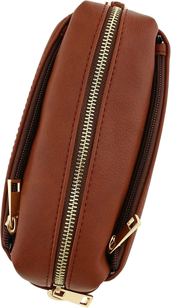 Triple Zip Small Crossbody Bag