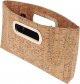 Cork top handle handbag